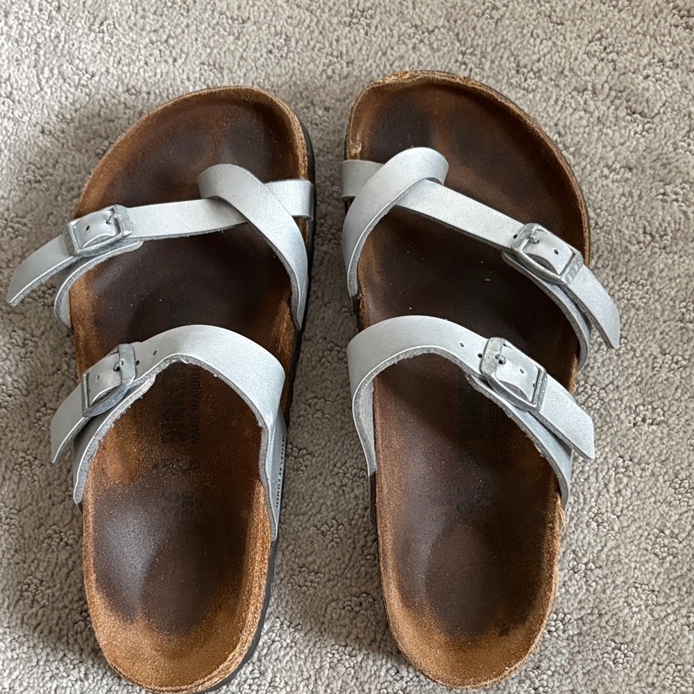 Silver Birkenstocks